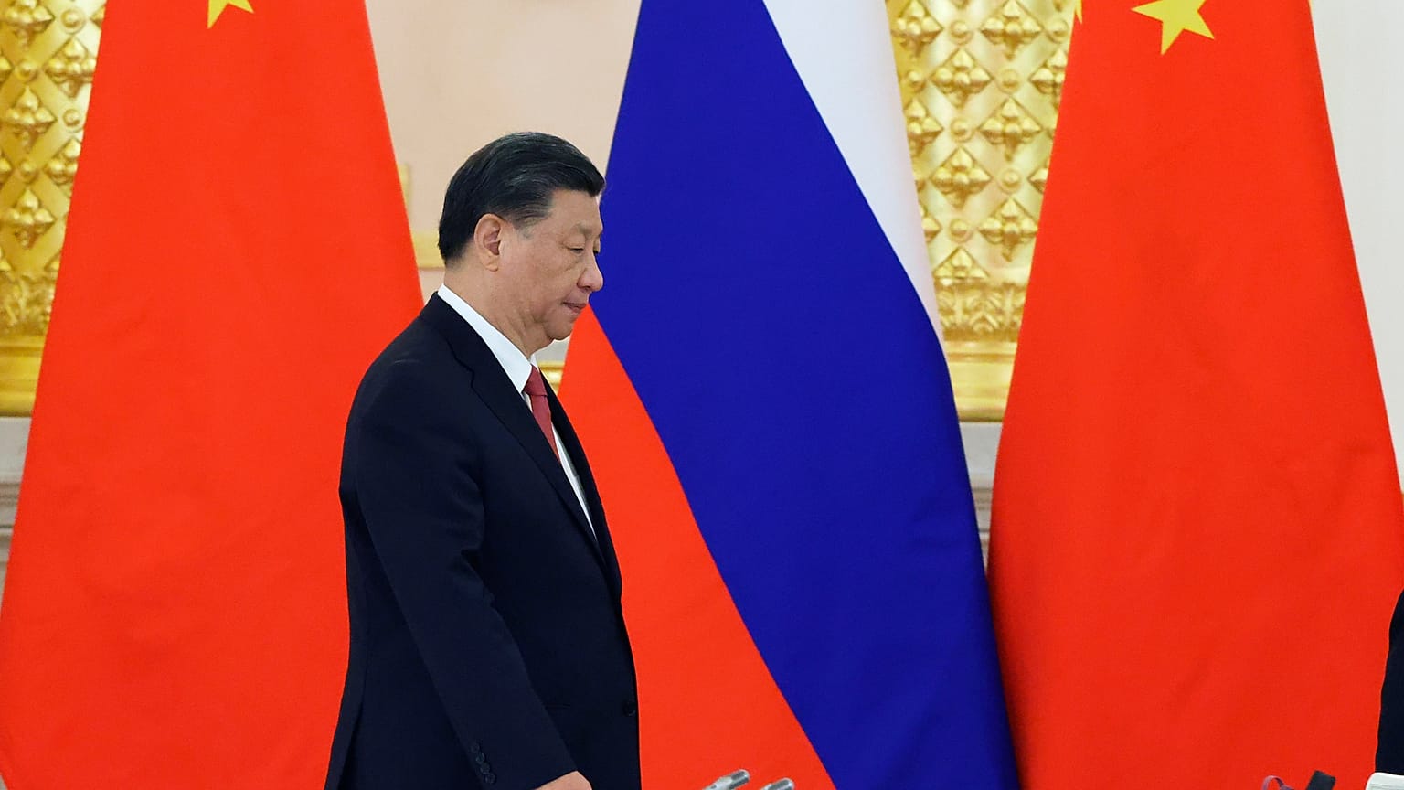Le président chinois, Xi Jinping, lors de sa visite à Moscou le 21 mars 2023