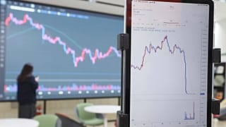 A screen shows the falling values of the Luna cryptocurrency, at a cryptocurrency exchange in Seoul, South Korea, Friday, May 27, 2022.