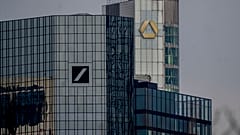 Bankgebäude in Frankfurt am 17. März 2023