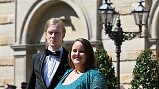 Grünen-Co-Chefin Ricarda Lang mit ihrem Freund in Bayreuth im Juli 2022