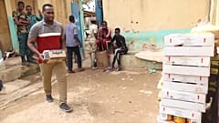 Bens foram distribuídos pela Cruz Vermelha