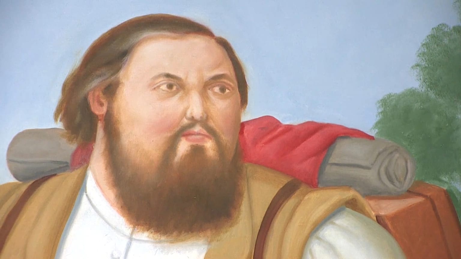 A painting by Fernando Botero. 