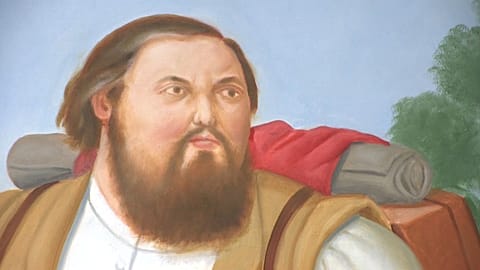 A painting by Fernando Botero. 