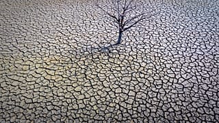 View of the Sau reservoir about 100 km (62 miles) north of Barcelona. Spain, Monday, March 20, 2023.