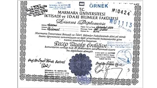 Cumhurbaşkanı Erdoğan'ın diploması
