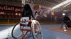 There are plenty of female basketball players with disabilities in Gaza playing wheelchair basketball 