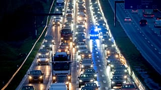 Forgalmi dugó egy német autópályán