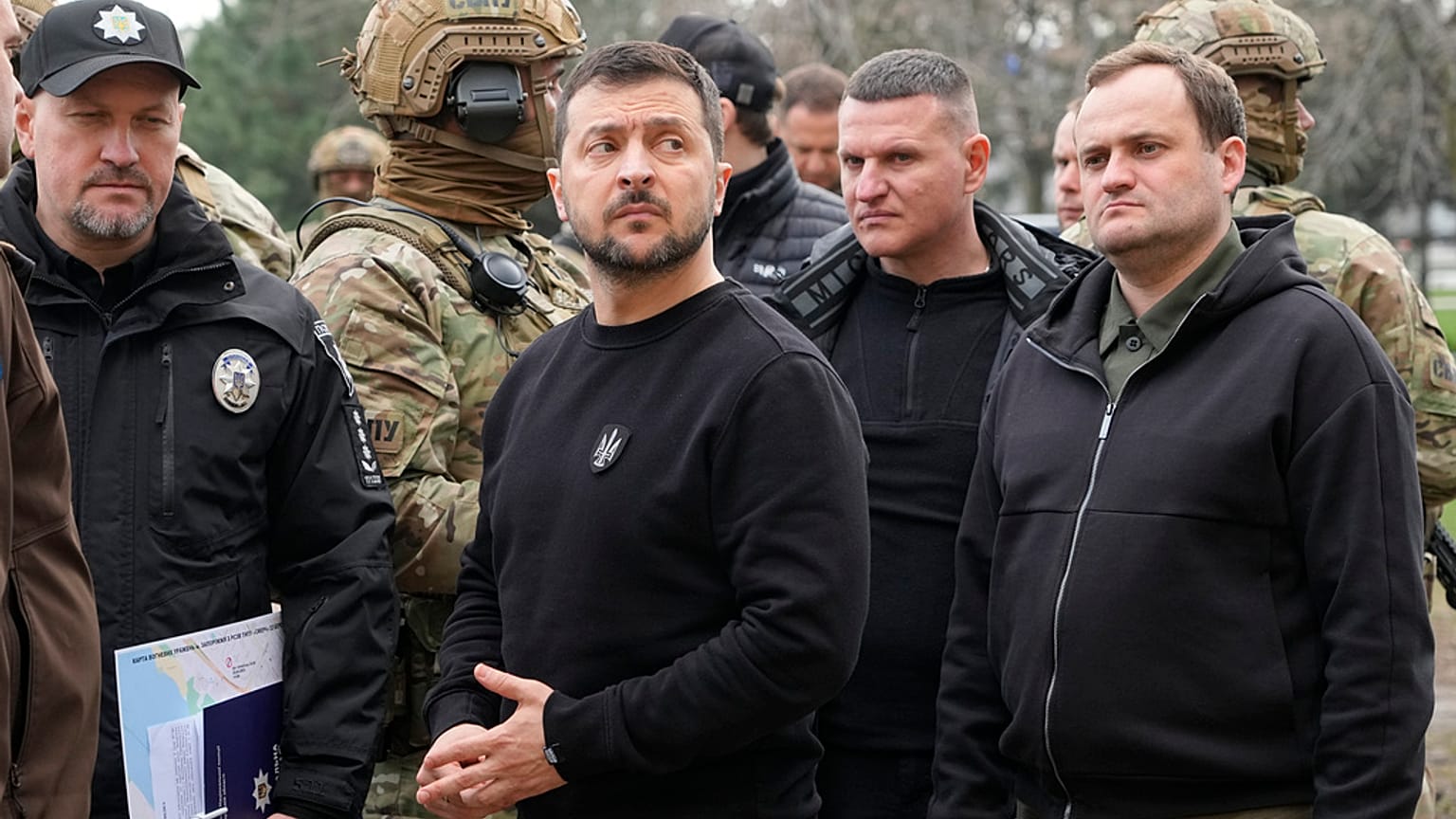 Volodymyr Zelensky à Zaporijjia, le 27 mars 2023