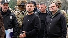 Volodymyr Zelensky à Zaporijjia, le 27 mars 2023