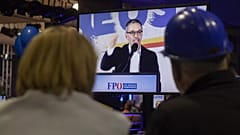 Archives : le dirigeant du FPÖ, Herbert Kickl, lors d'un meeting à Klagenfurt, dans le sud de l'Autriche, le 24 février 2023
