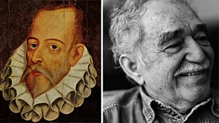 Miguel de Cervantes (left) has been overtaken by Gabriel García Márquez (right) as the most translated Spanish-language writer