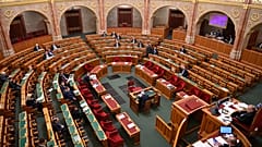 Blick ins ungarische Parlament