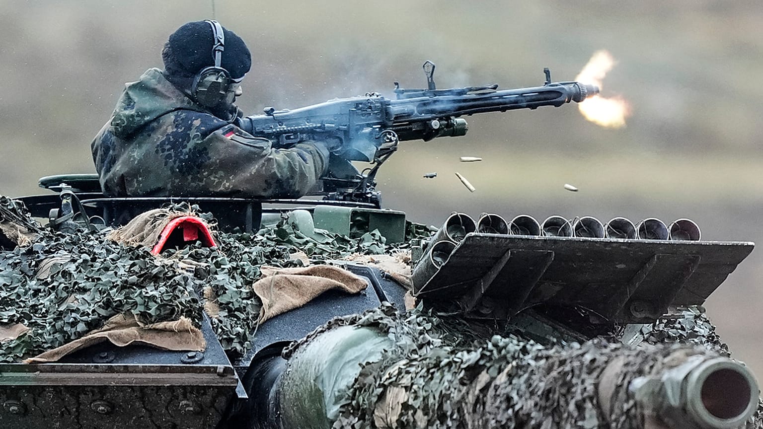 FILE - A Leopard 2 tank at the Bundeswehr tank battalion 203 at the Field Marshal Rommel Barracks in Augustdorf, Germany, Feb. 1, 2023