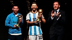 ميسي أثناء التكريم