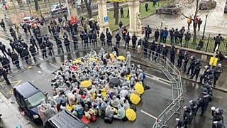 Block Gas Alliance protestors at the European Gas Conference