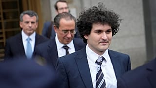 FTX founder Sam Bankman-Fried leaves Manhattan federal court in New York in February
