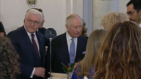 König Charles III. und Bundespräsident Steinmeier im Schloss Bellevue