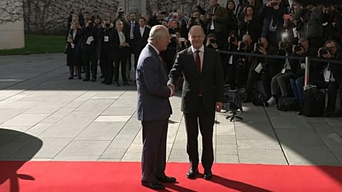 Charles III et Olaf Scholz
