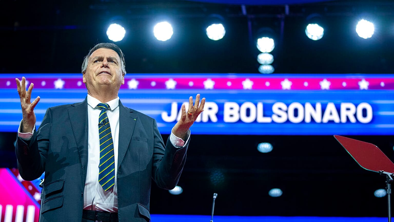 Jair Bolsonaro Washingtonban a CPAC ülésén 2023. március 4-én