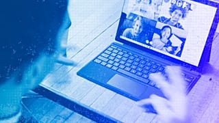 Remote workers in an online meeting