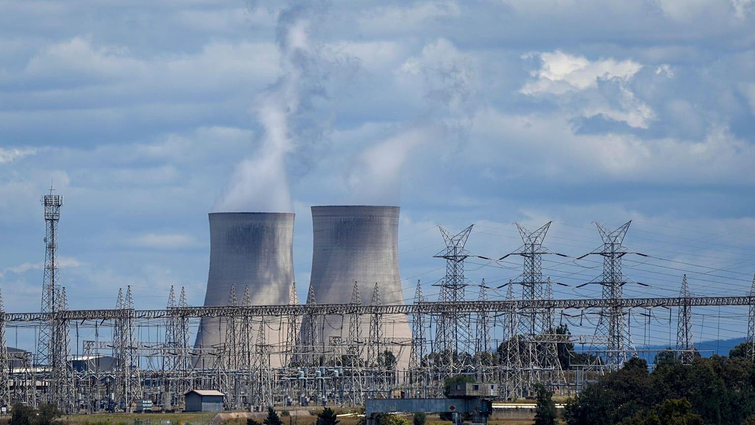 Bayswater Power Station, ein mit Kohle betriebenes Wärmekraftwerk bei Muswellbrook im Hunter Valley, Australien 