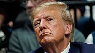 Archives : Donald Trump assistant à une compétition de lutte, le 18 mars 2023 à Tulsa