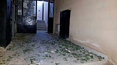 مبنى مدمر استهدفه القصف الصاروخي الإسرائيلي في ضاحية قدسيا غرب دمشق. 2019/11/20