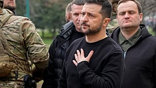Volodimir Zelenszkij Zaporizzsjában 2023. március 27-én