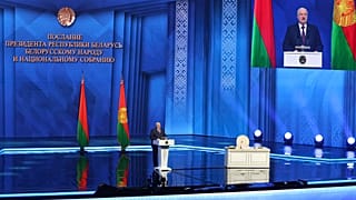 Ο πρόεδρος της Λευκορωσίας Αλεξάντερ Λουκασένκο στην ετήσια ομιλία του προς το Έθνος