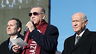 Cumhurbaşkanı Recep Tayyip Erdoğan ve MHP Genel Başkanı Devlet Bahçeli Gaziantep'te