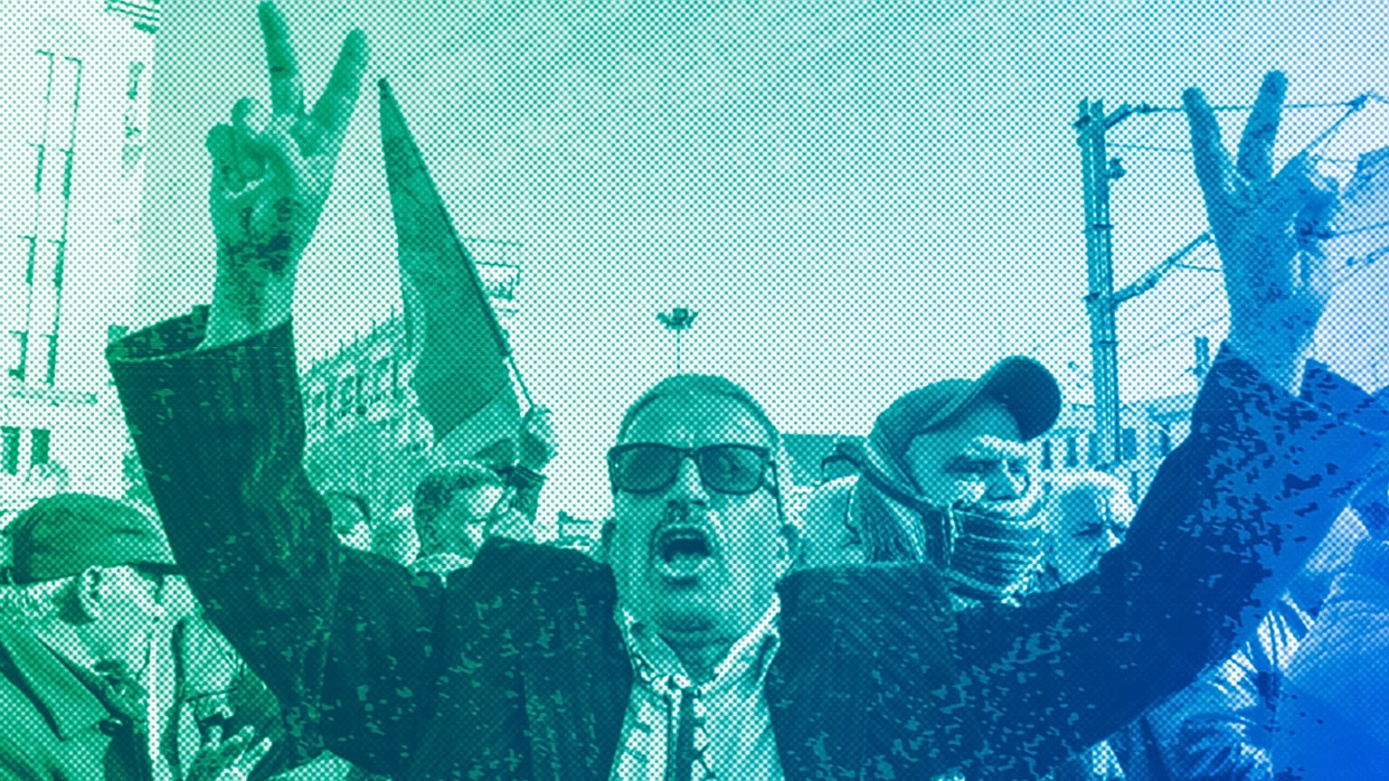 People take part in a protest against President Kais Saied's policies in Tunis, 5 March 2023