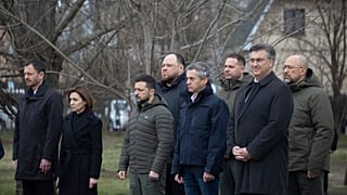 A vezetők Volodimir Zelenszkij elnökkel