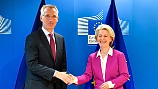 European Commission President Ursula von der Leyen, NATO Secretary General Jens Stoltenberg