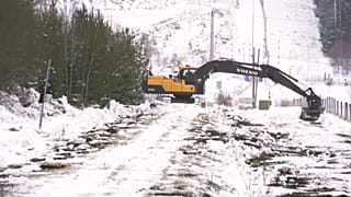 Construção da barreira na fronteira russa