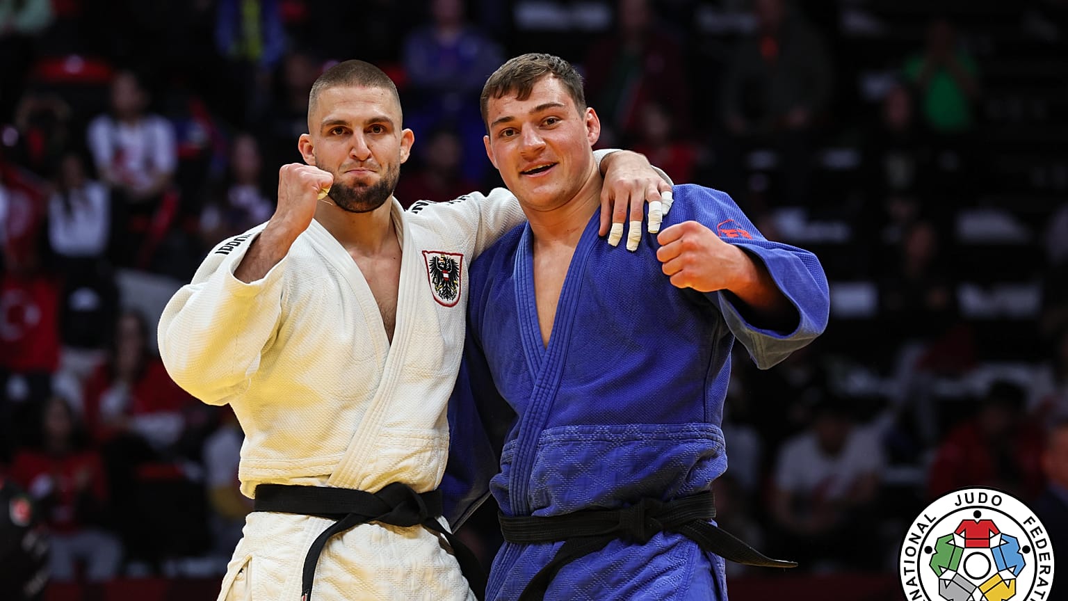 Der Österreicher Aaron Fara und der Schweizer Daniel Eich bestritten das Finale bei den Männern bis 100 kg