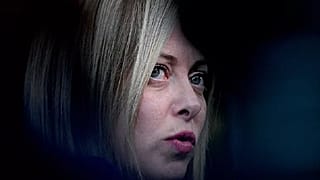 Italy's Prime Minister Giorgia Meloni speaks to media after a EU Summit, at the EU headquarters in Brussels, on March 24, 2023.