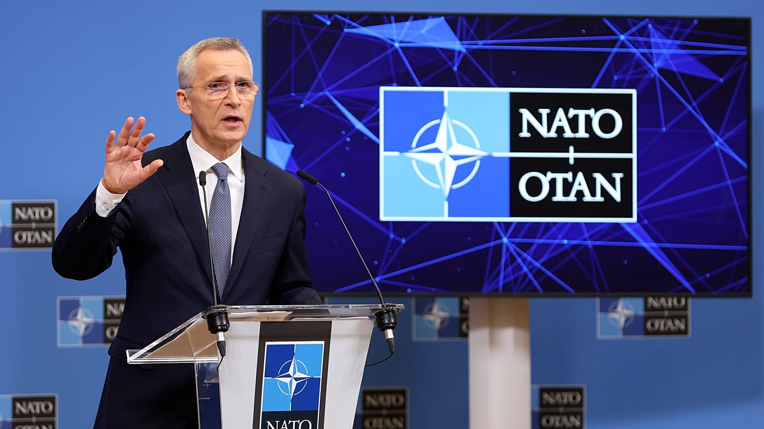Conférence de presse du secrétaire général de l'OTAN, Jens Stoltenberg
