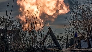 An der Front in Bachmut in der Ukraine