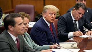 Donald Trump lors de l'audience à New York, le 4 avril 2023