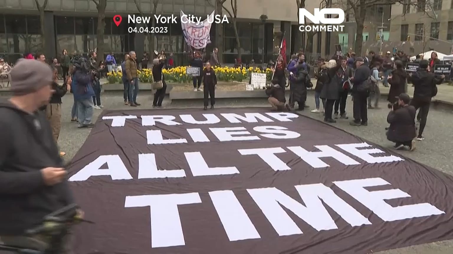 Fans und Gegner von Trump in den Straßen von New York
