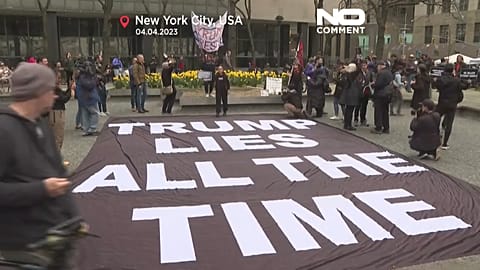 Fans und Gegner von Trump in den Straßen von New York