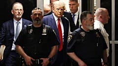 Ex-presidente dos EUA Donald Trump, no trbunal em Nova Iorque