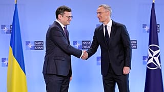 Министр иностранных дел Украины Дмитрий Кулеба и генсек НАТО Йенс Столтенберг на встрече в Брюсселе