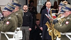Wolodymyr Selenskyj und Andrzej Duda in Warschau am 5. April 2023 