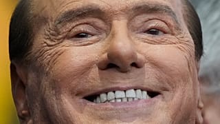 Forza Italia's Silvio Berlusconi attends the centre-right coalition closing rally in Rome Thursday, Sep. 22, 2022