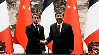 Fransa Cumhurbaşkanı Macron, Şi Cinping ile bir araya geldi
