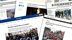 Le mouvement social est largement couvert par la presse en Europe