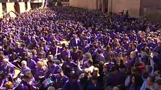 The 'tamborrada' lasts until 2pm the day following Good Friday