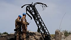 Μέλη της ειρηνευτικής δύναμης του ΟΗΕ στα διαφιλονικούμενα εδάφη