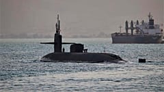 This photo released by the US Navy show a guided-missile submarine capable of carrying up to 154 Tomahawk missiles. 